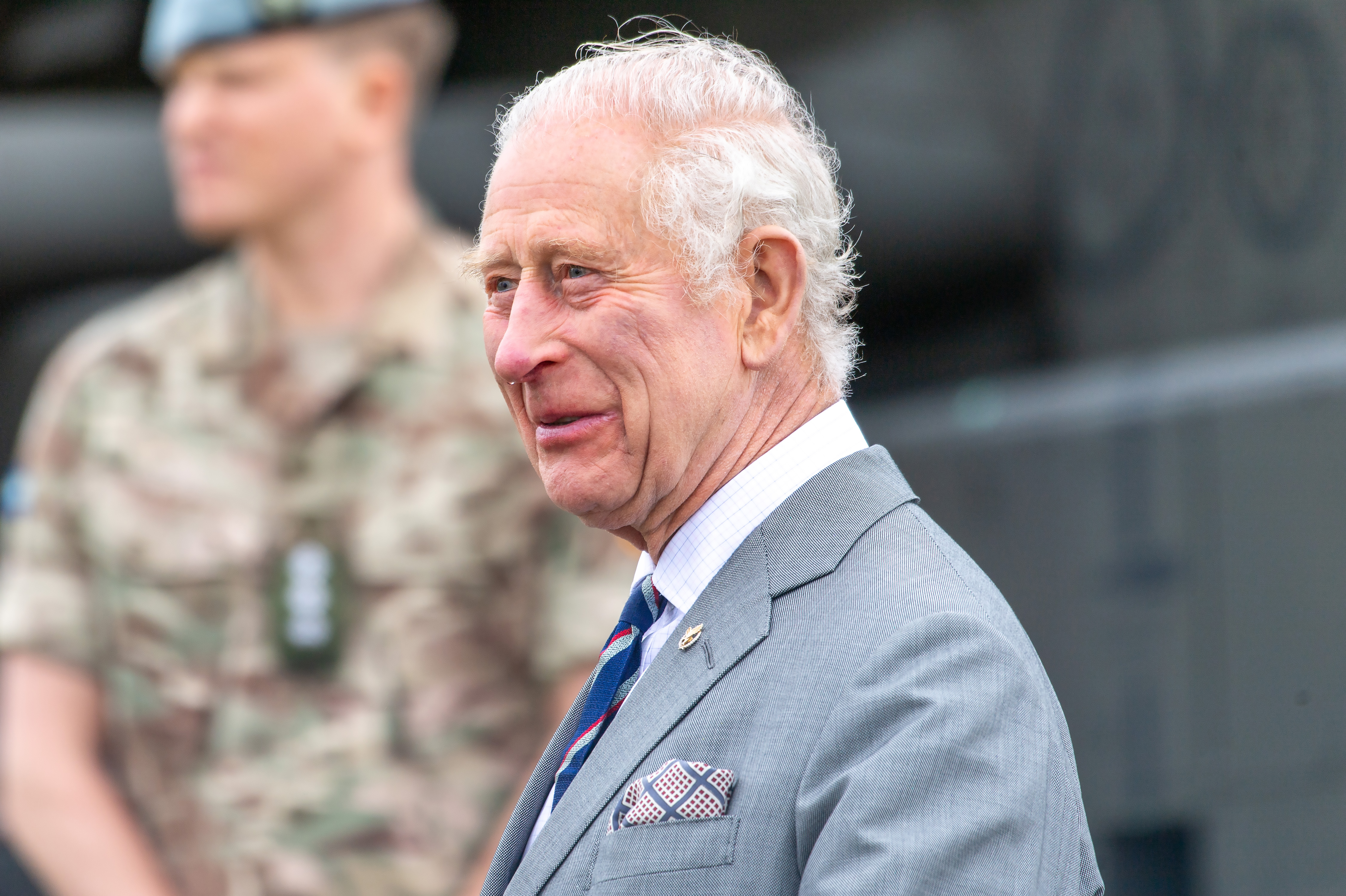 King Charles III at the Army Aviation Centre in Middle Wallop, Stockbridge, United Kingdom on May 13, 2024 | Source: Getty Images
