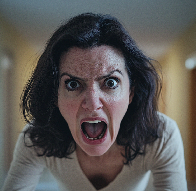 A shocked and furious woman | Source: No source