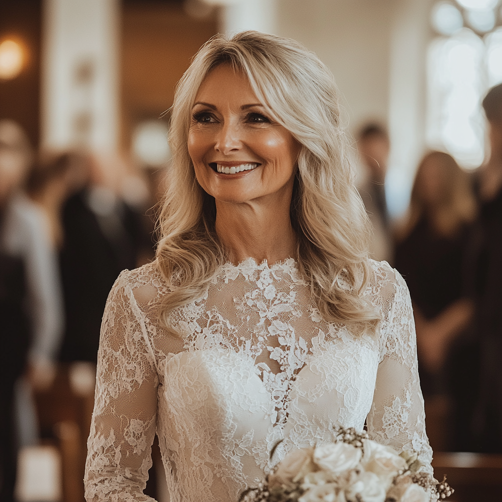 A woman walking down the aisle | Source: No source