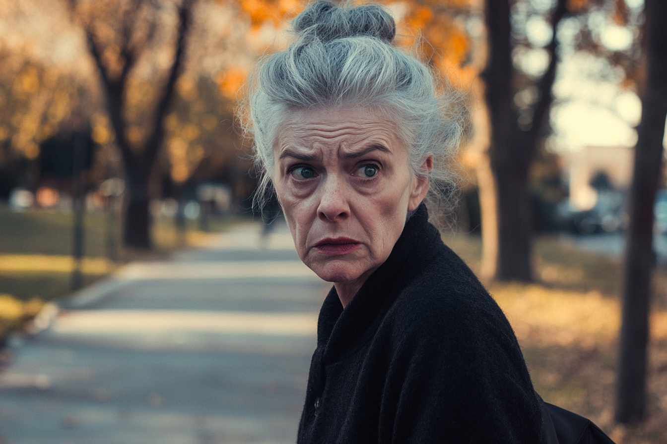 An elderly woman with an upset expression | Source: no source