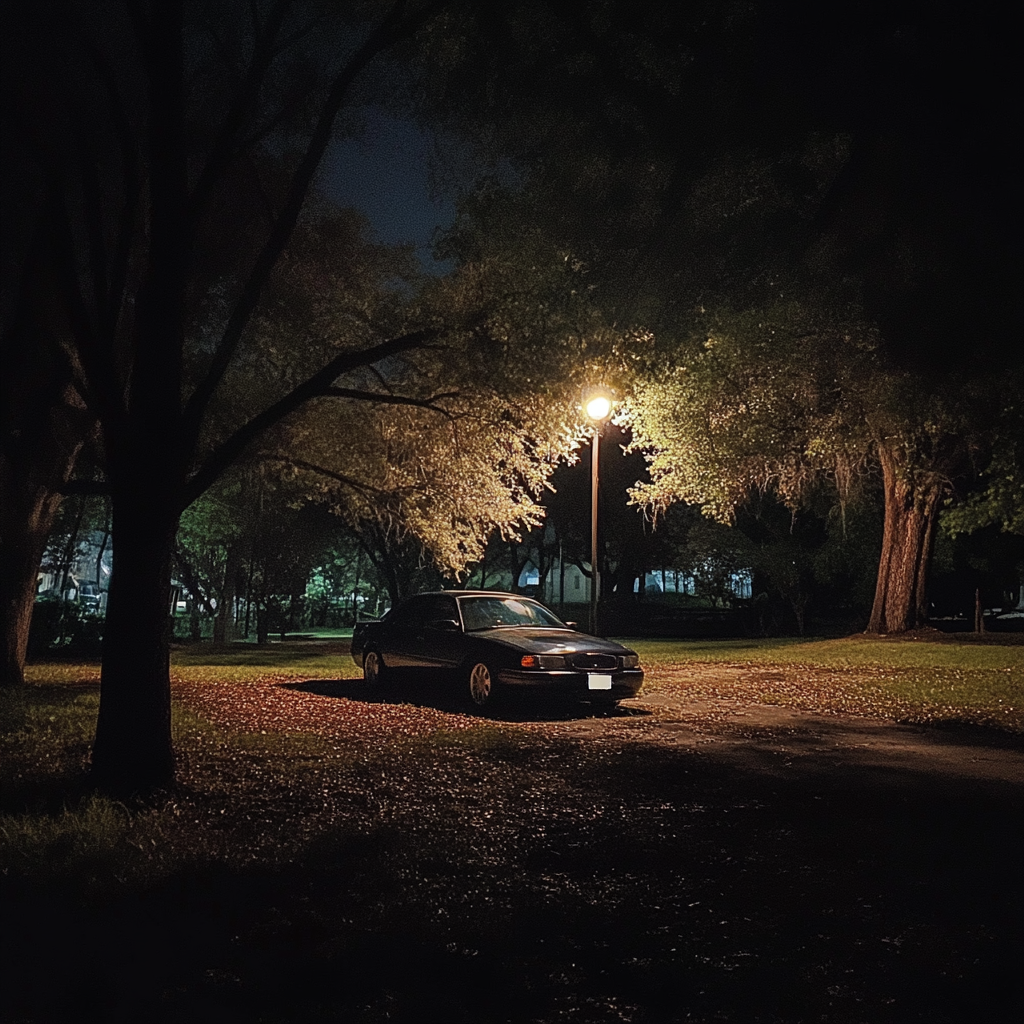 A car parked in a park | Source: No source