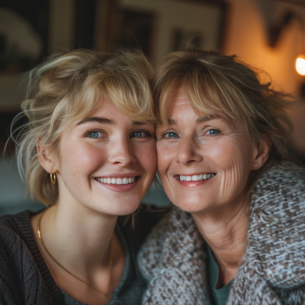 A smiling mother-daughter duo | Source: No source