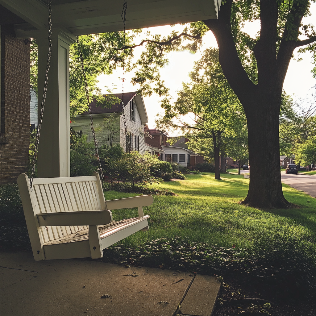 A house with a white porch swing | Source: No source