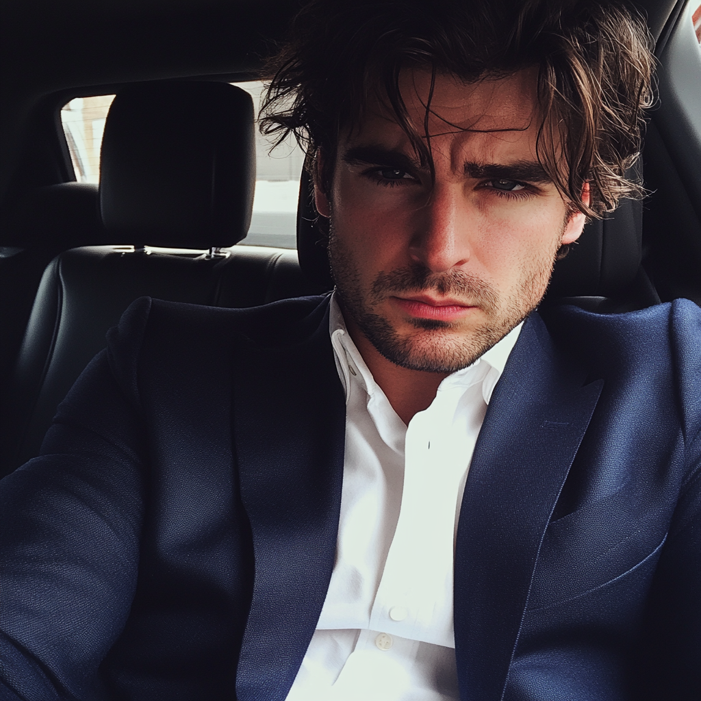 An upset man sitting in a car | Source: no source