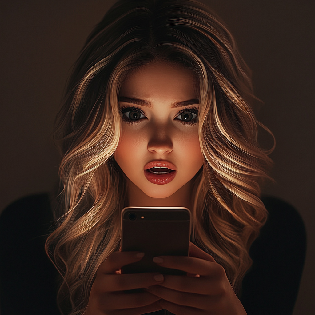 A shocked woman seeing her phone | Source: No source