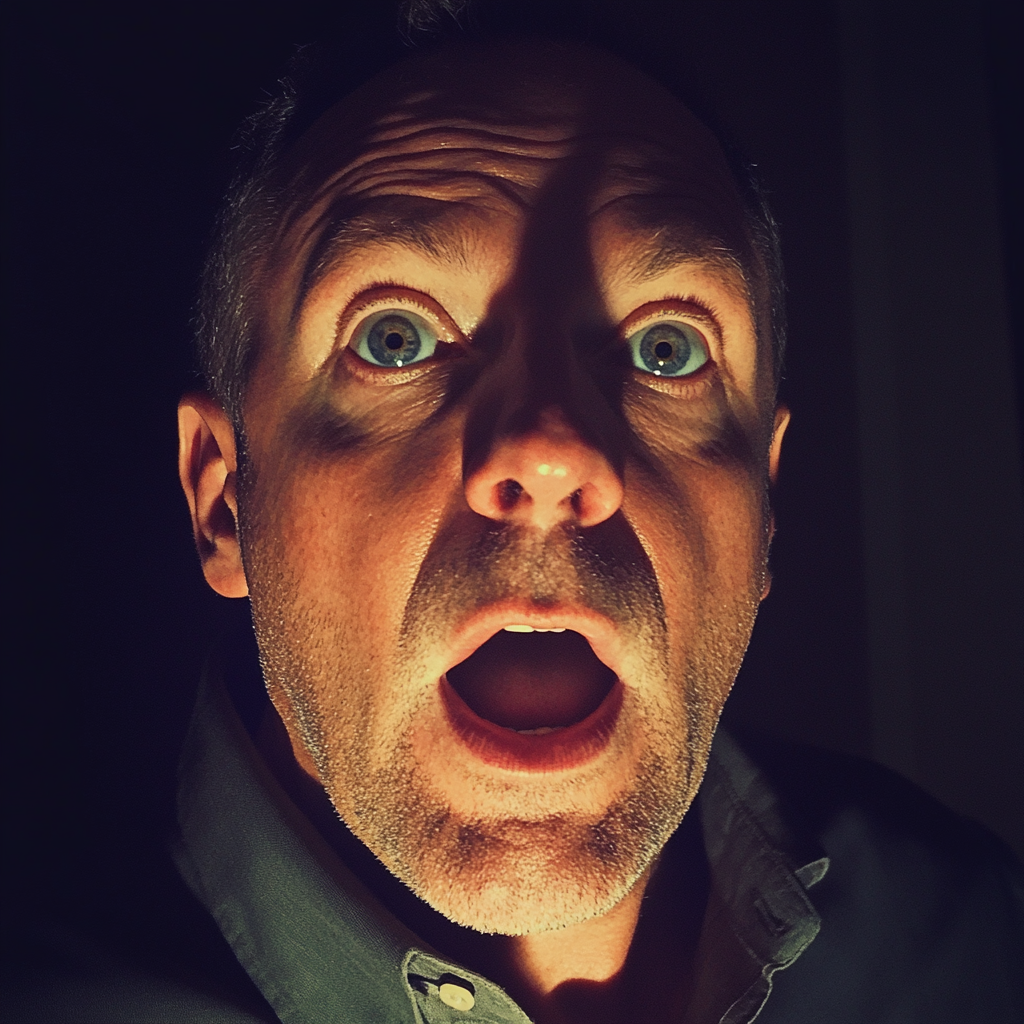 A close up of a shocked man | Source: No source