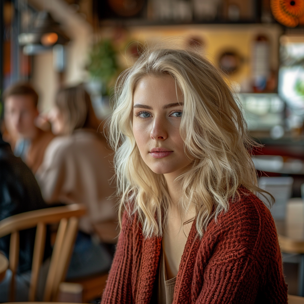 A woman in a café | Source: No source