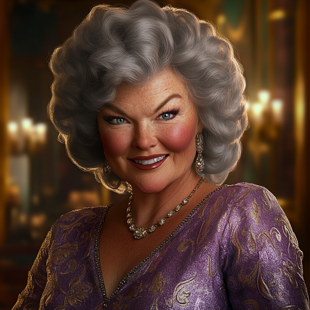 A cunning older woman smiling victoriously | Source: no source