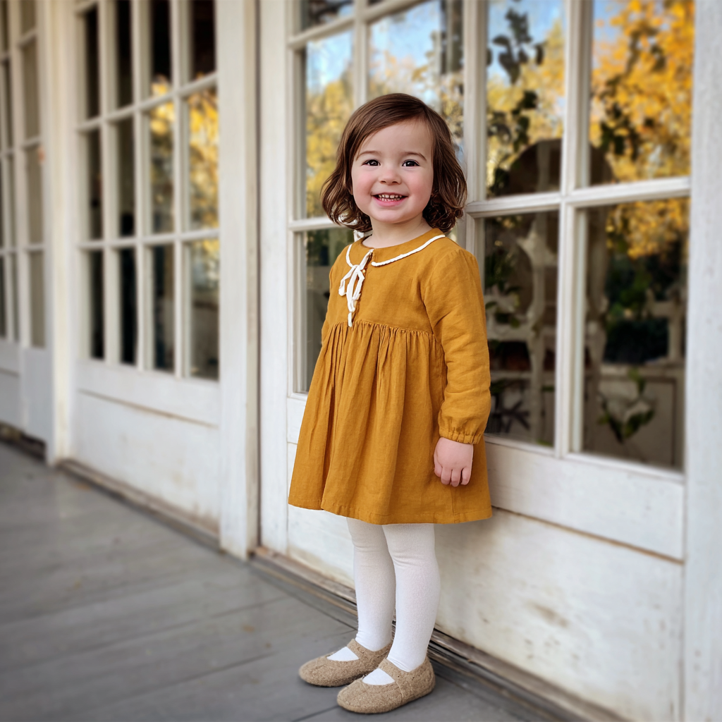 A smiling little girl standing outside | Source: No source