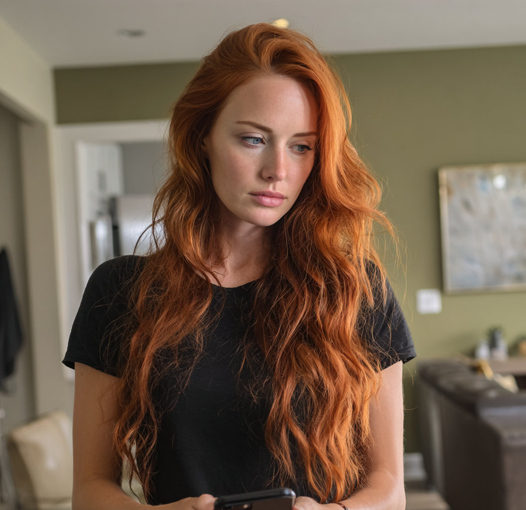 A woman holding a cellphone | Source: no source