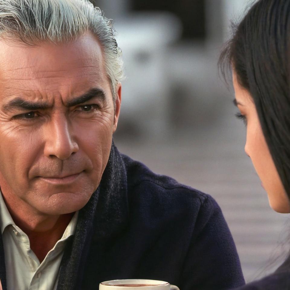 Stacy meeting Richard over a cup of coffee | Source: no source
