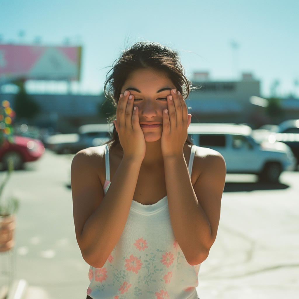 An embarrassed woman | Source: no source