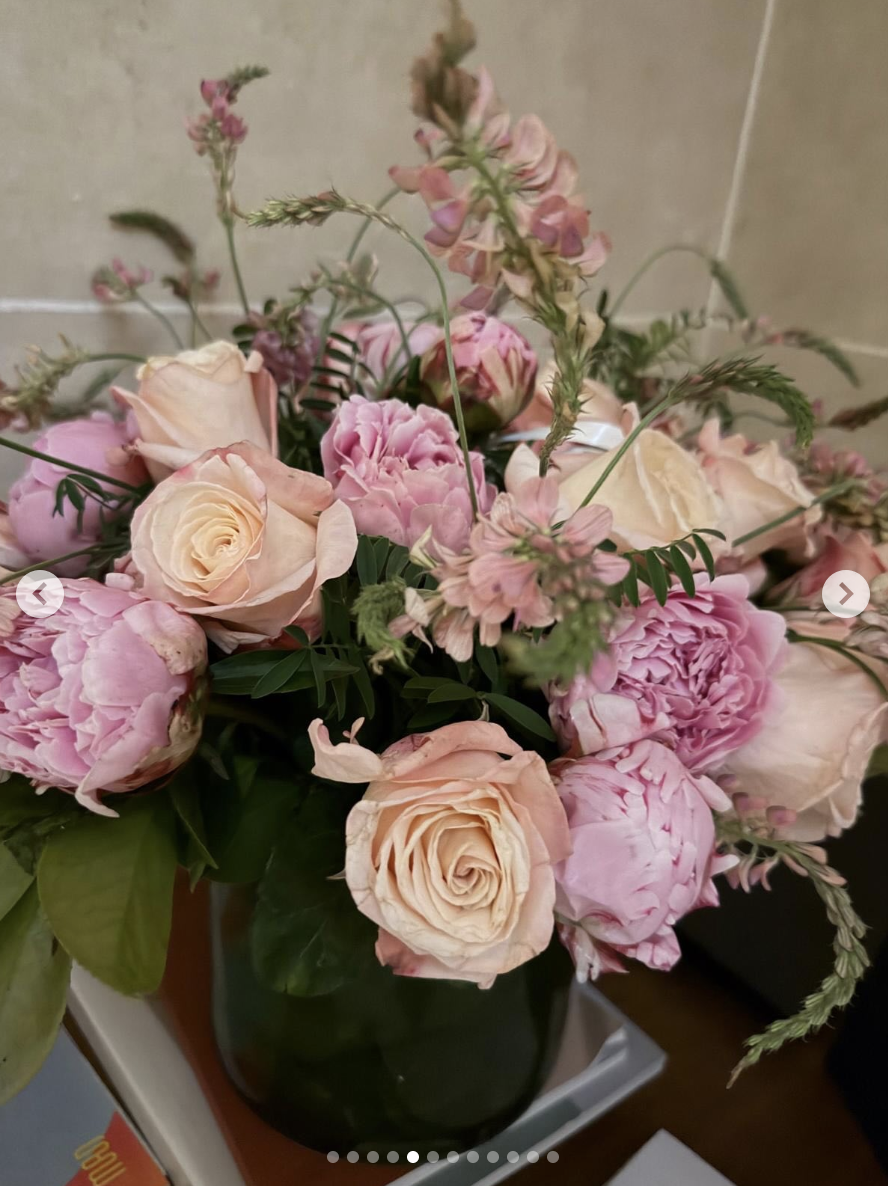 A flower bouquet placed on a vase, posted by Natalie Portman on May 7, 2026. | Source: Instagram/natalieportman