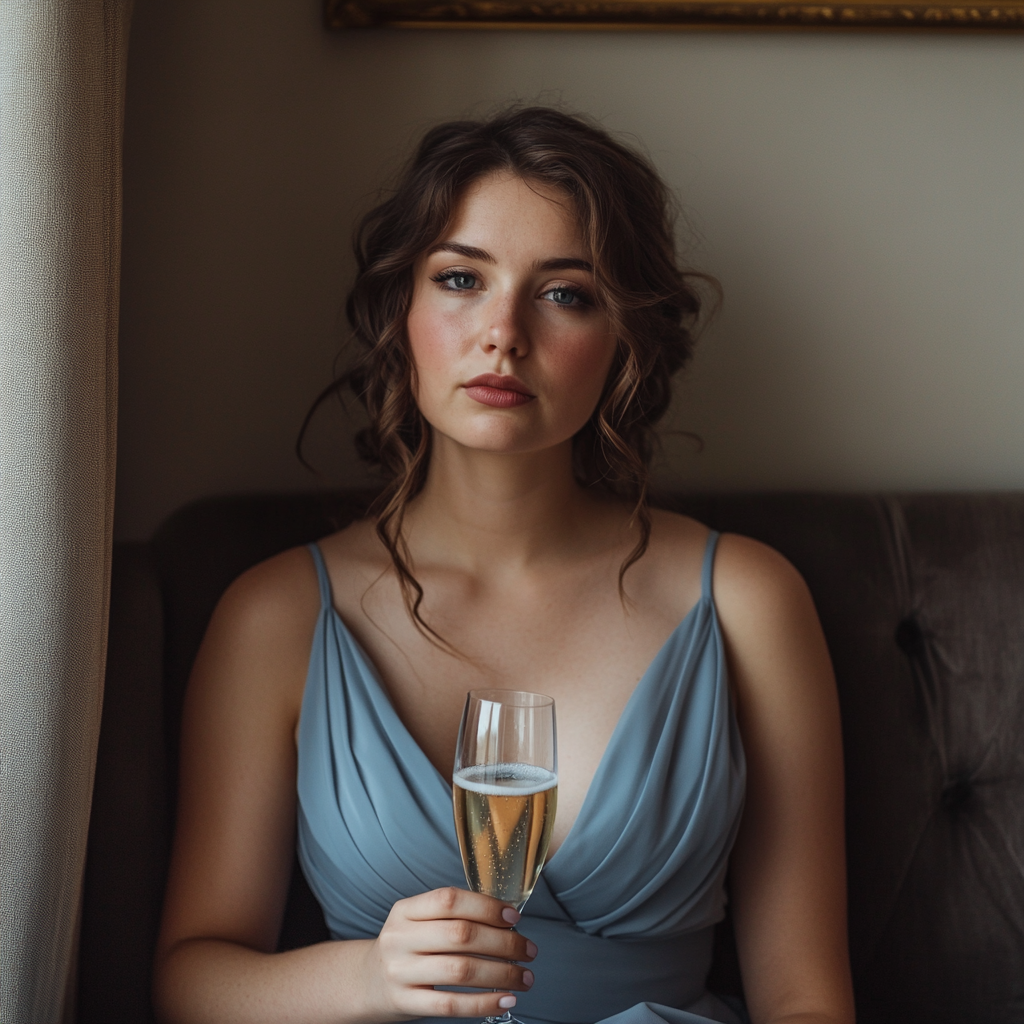 A serious bridesmaid looking at the camera | Source:  no source