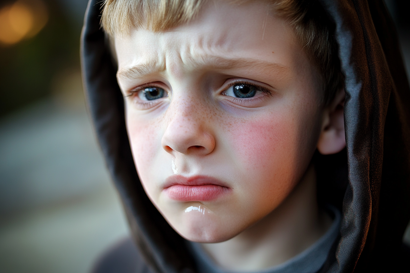A teen boy holding back tears | Source: no source