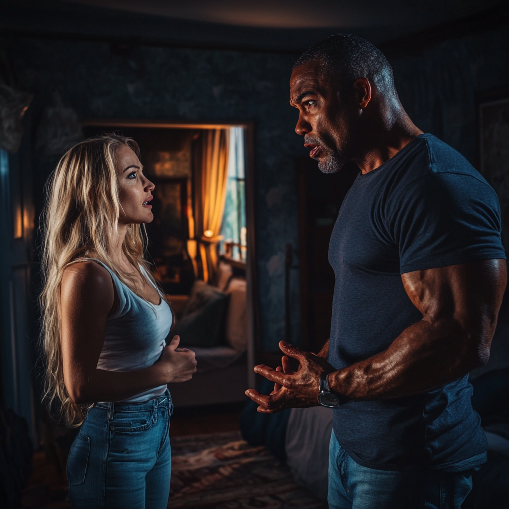 A furious man talking to a woman | Source: no source