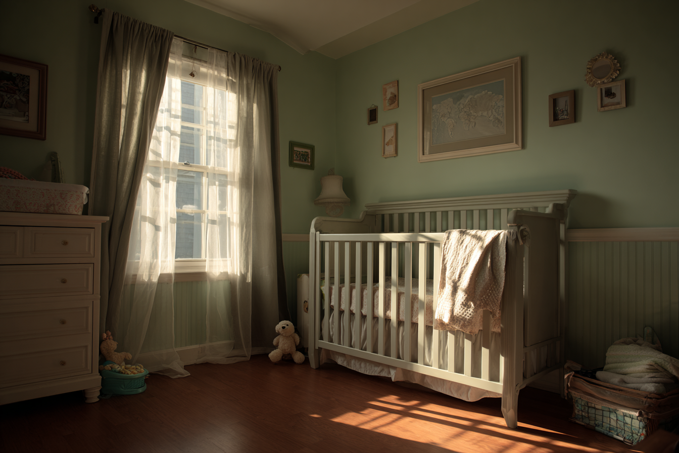 A nursery with green walls | Source: No source