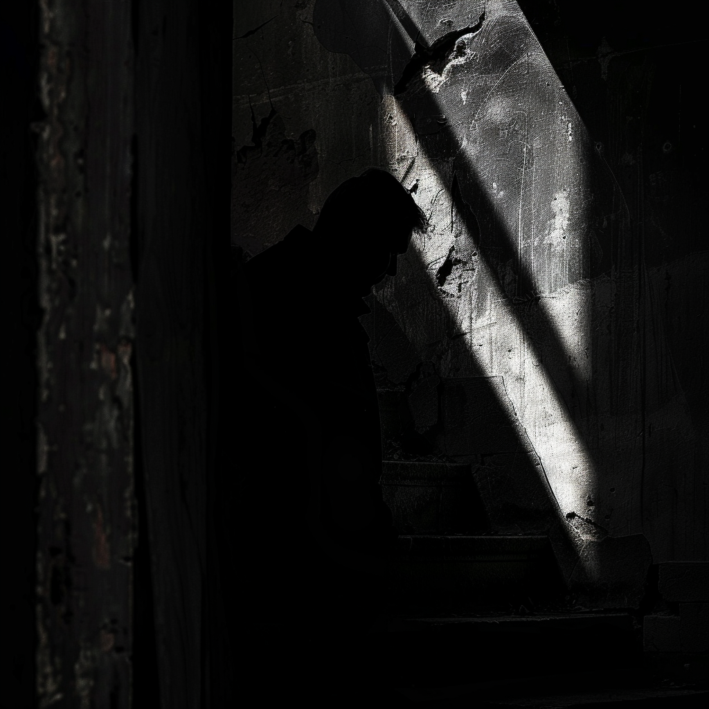A man hiding in the shadows | Source: no source