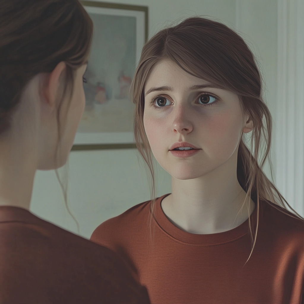 A woman talking to another woman | Source: No source