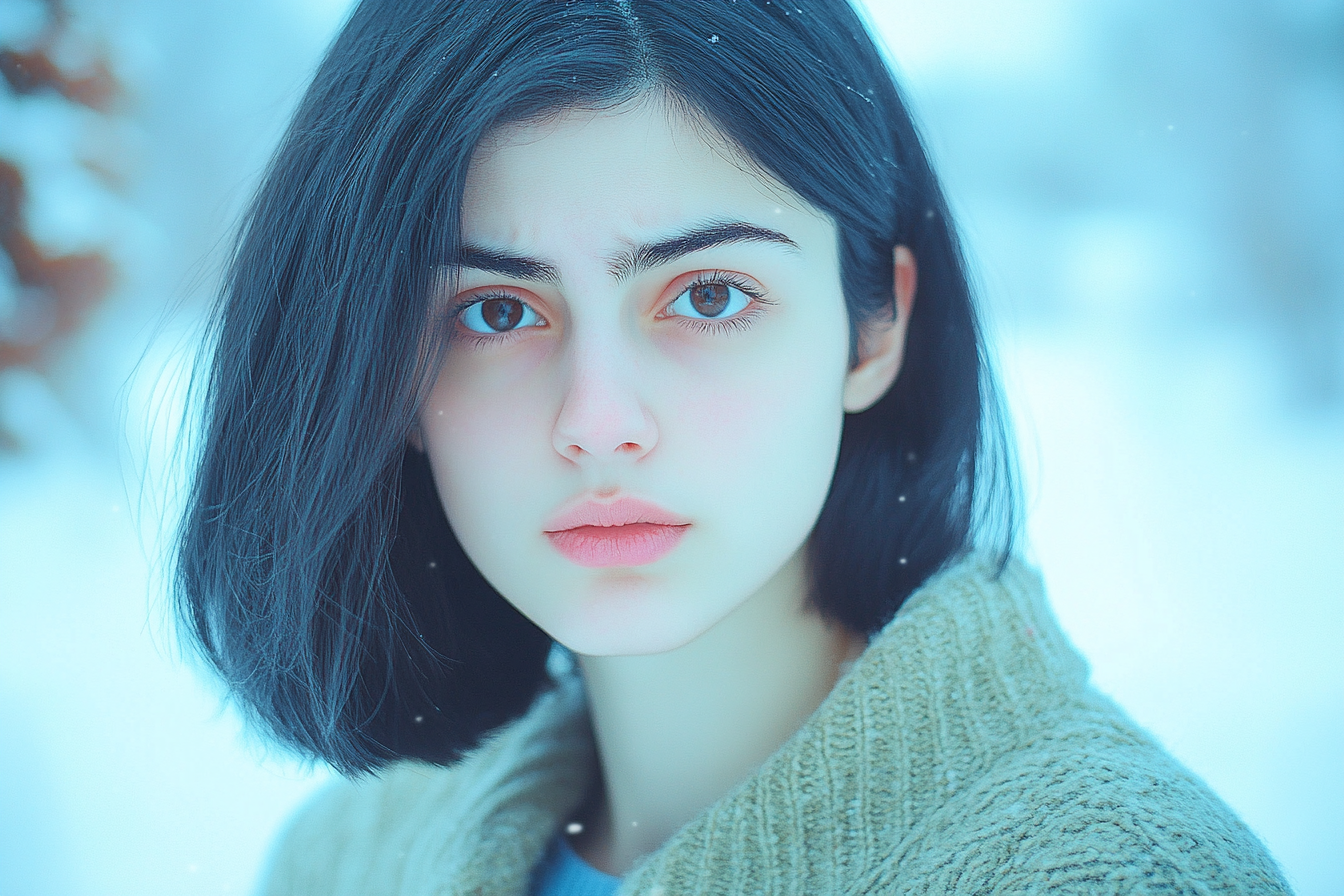 A woman looking straight ahead | Source: No source