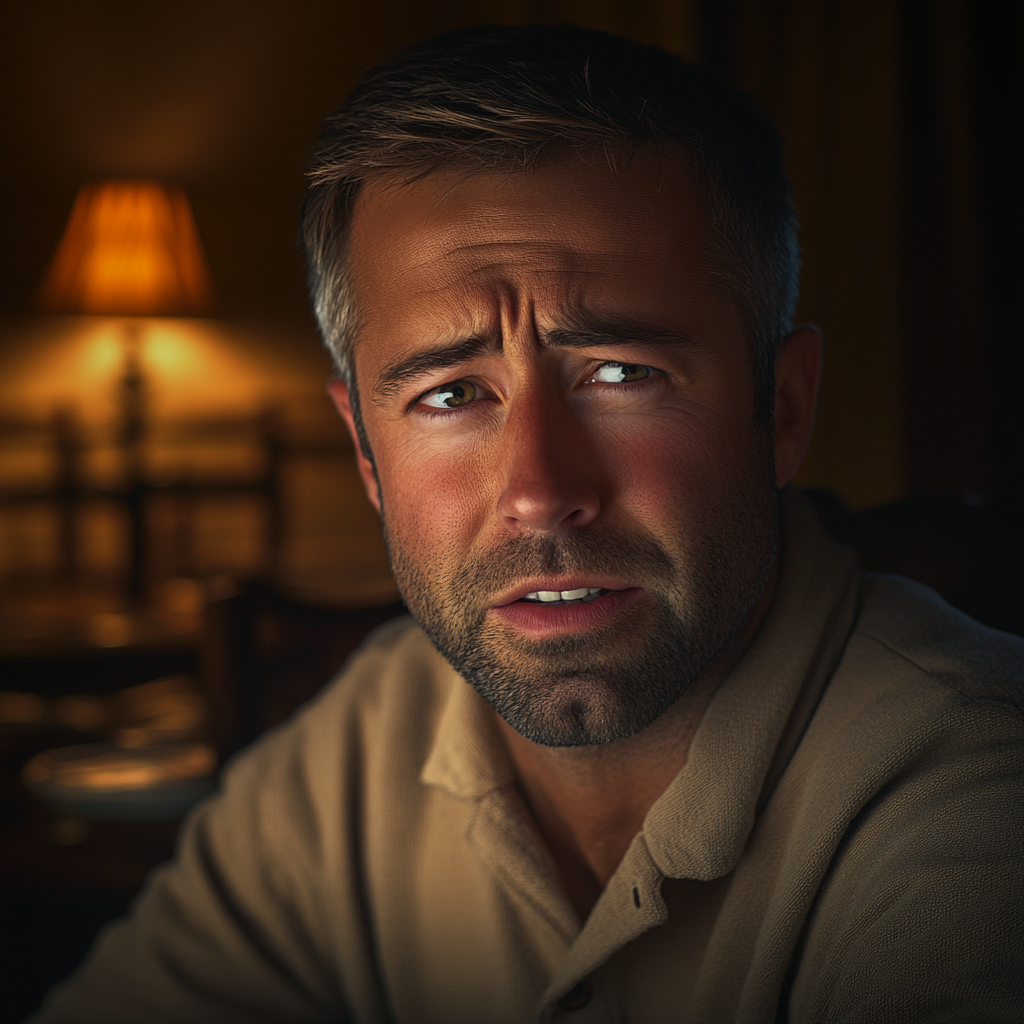 An emotional man lost in thought | Source: no source