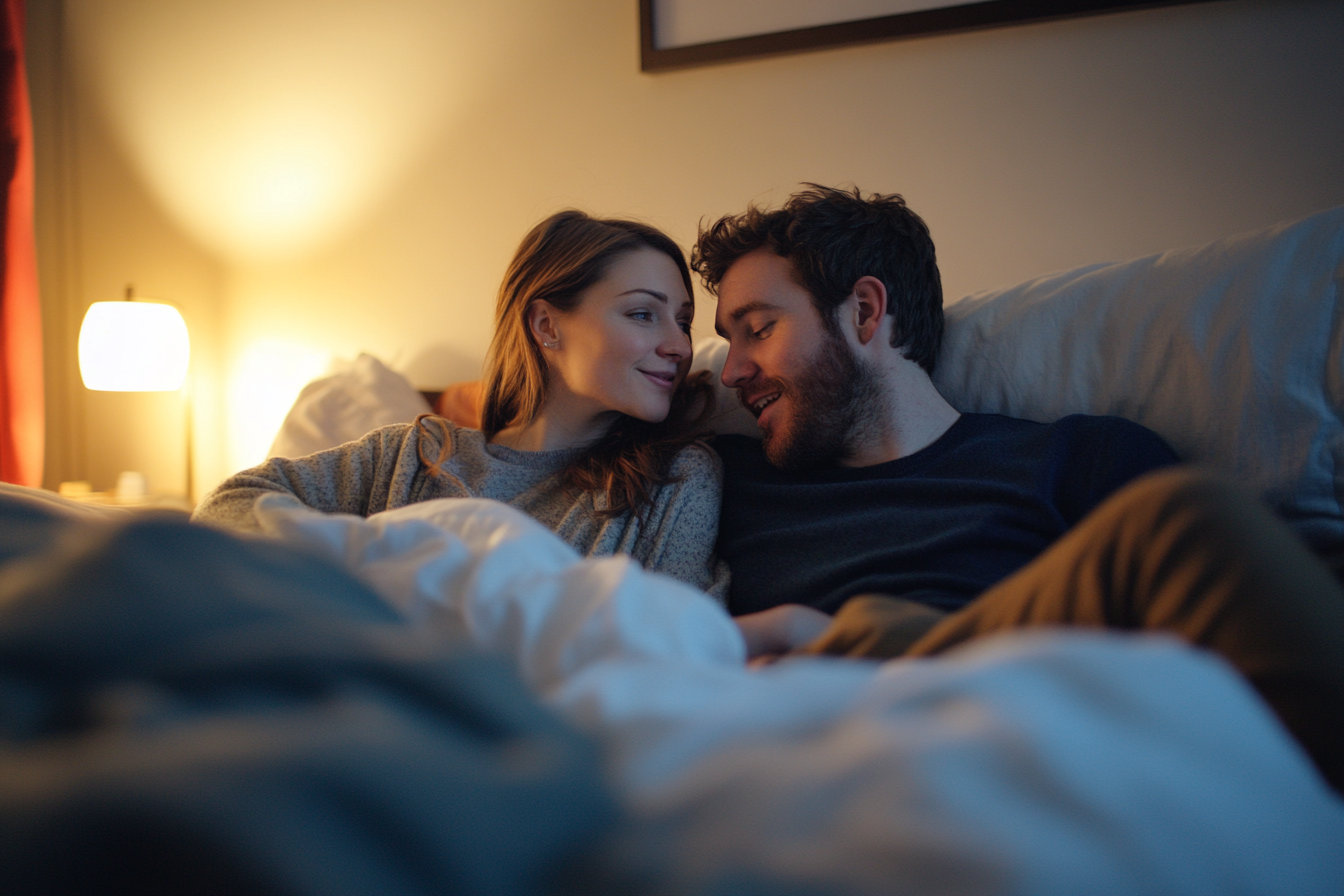 A married couple speaking in bed | Source: No source