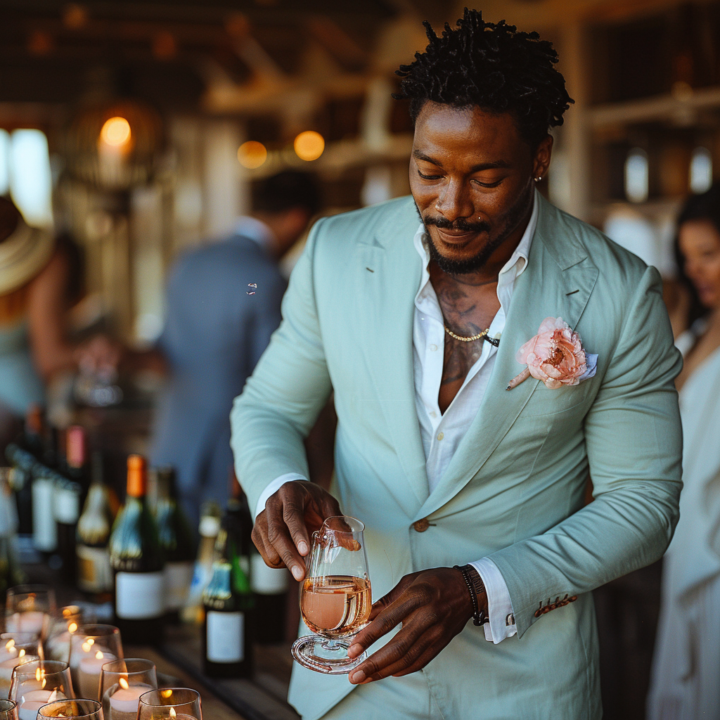 A man with a glass of wine | Source: no source