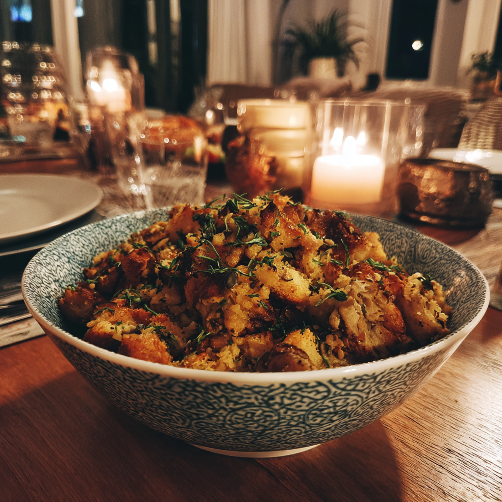 A bowl of stuffing | Source: No Source