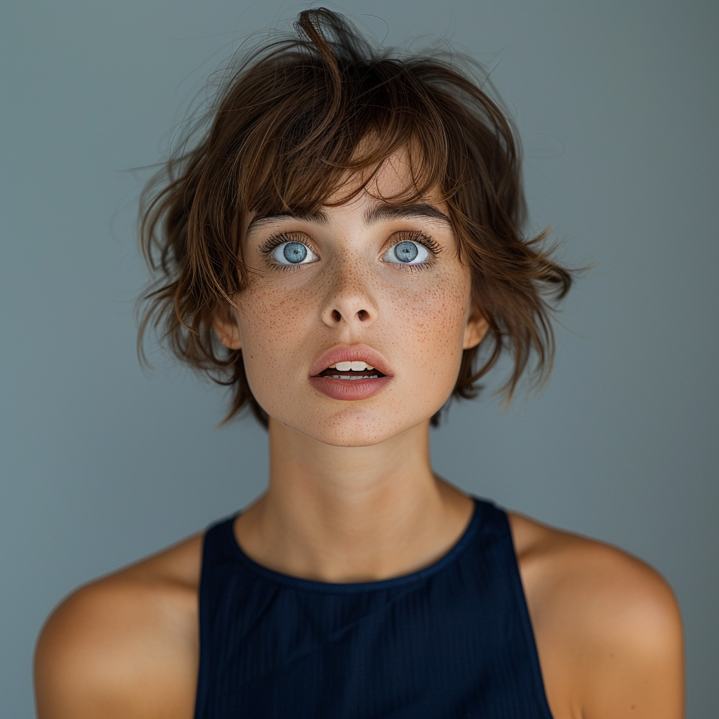 A shocked, scared woman | Source: No source