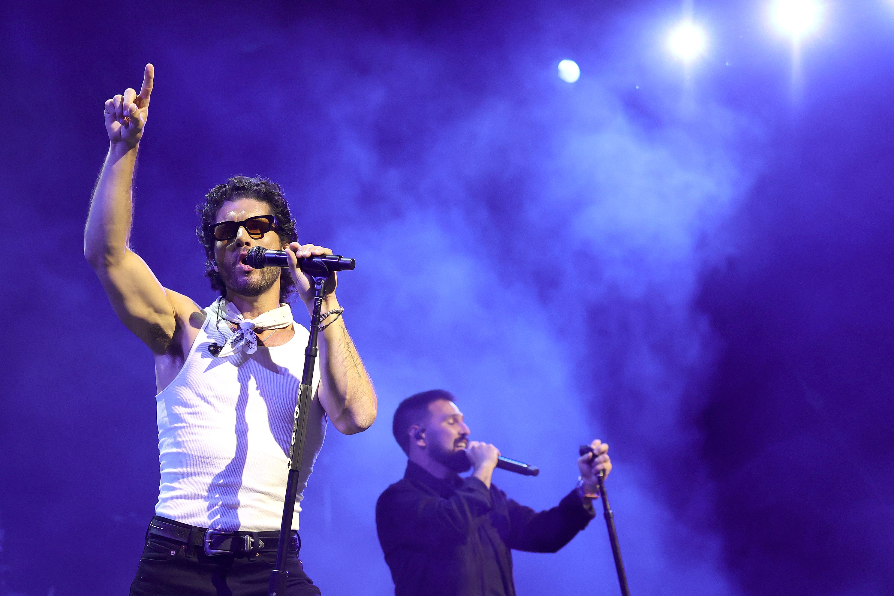 Dan Smyers and Shay Mooney of Dan + Shay during the 2026 Stagecoach Festival at Empire Polo Club on April 24 in Indio, California. | Source: Getty Images