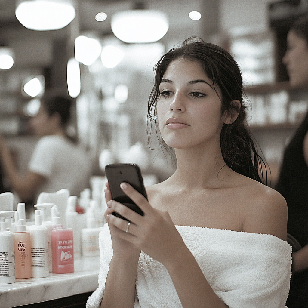 An upset woman looking at a phone | Source: no source