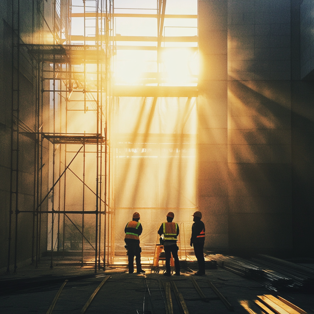 Men at a construction site | Source: No source