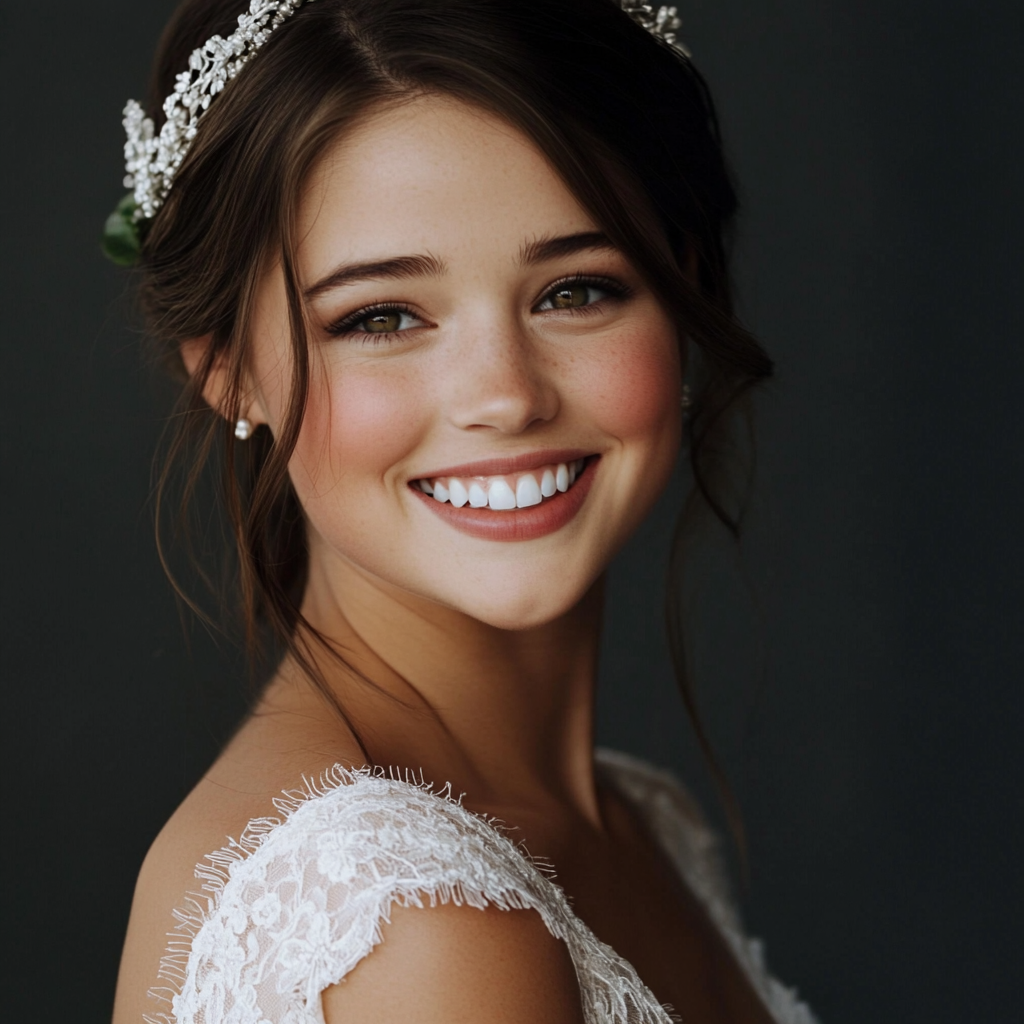 A smiling bride | Source: No source