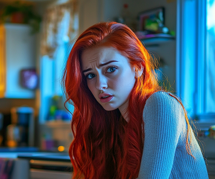 A frowning teen girl speaking to someone | Source: no source