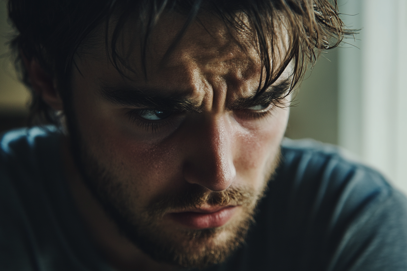 Wyglądający na winnego mężczyzna | Źródło: Midjourney