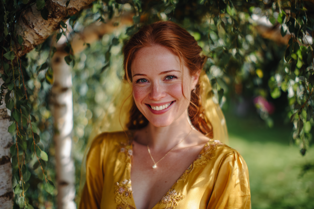 A bride in a yellow dress | Source: No source