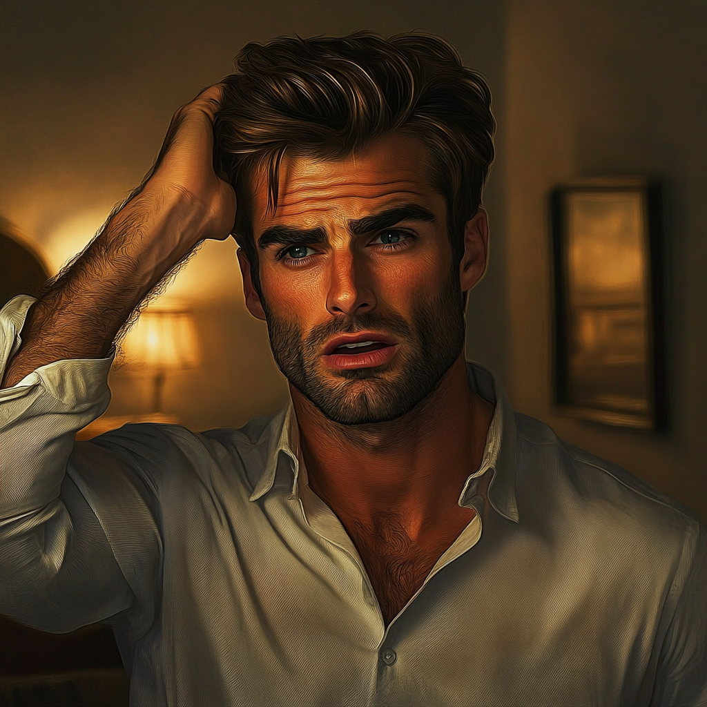 An anxious man holding his head | Source: No source