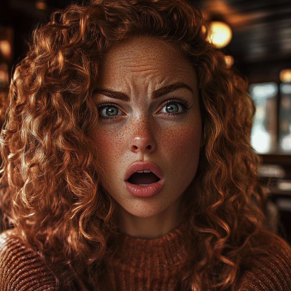 A startled woman | Source: no source