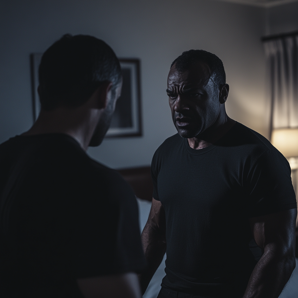 An angry mature man talking to his son-in-law | Source: no source