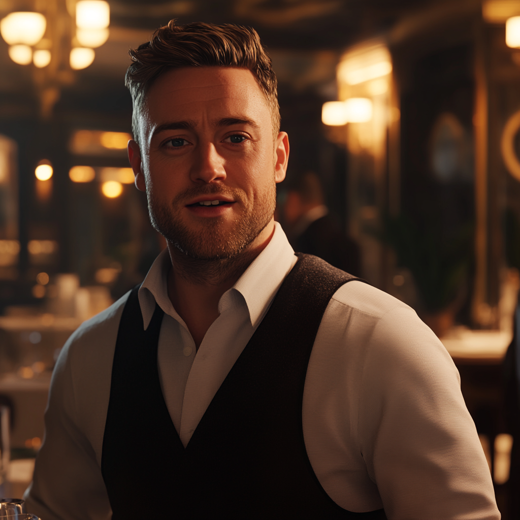 A man talking to the guests in a restaurant | Source: no source
