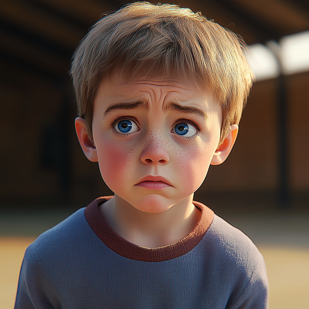 A curious boy staring at someone | Source: no source