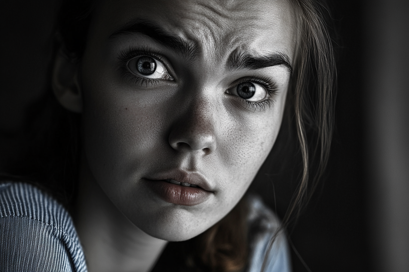 A distraught woman looking at someone | Source: No source