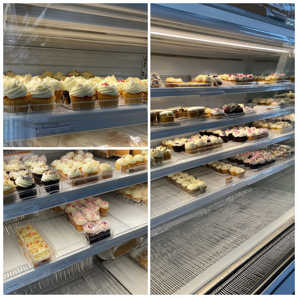 Cupcakes in a grocery store fridge | Source: no source
