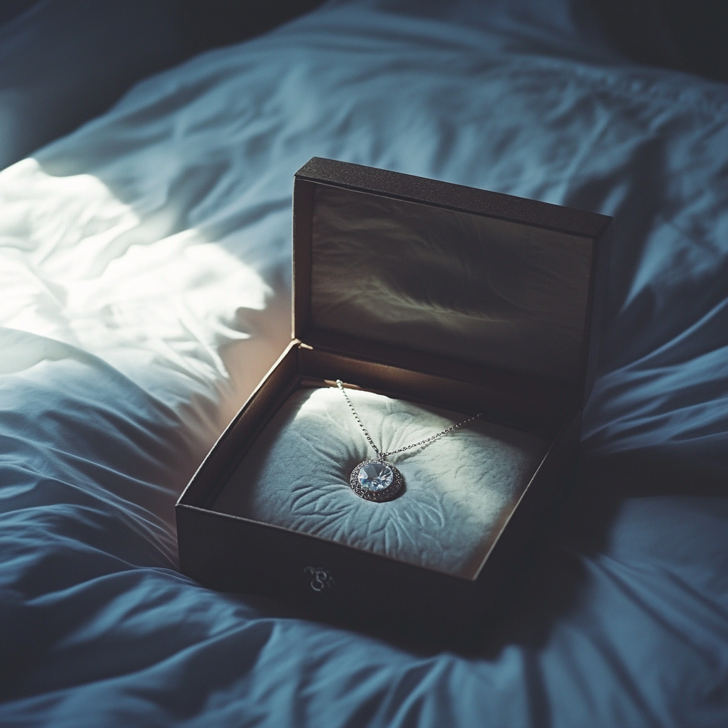 A necklace in a box | Source: no source