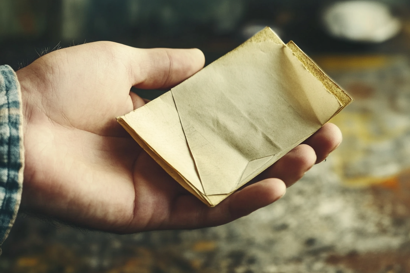 A man holding a note | Source: No source