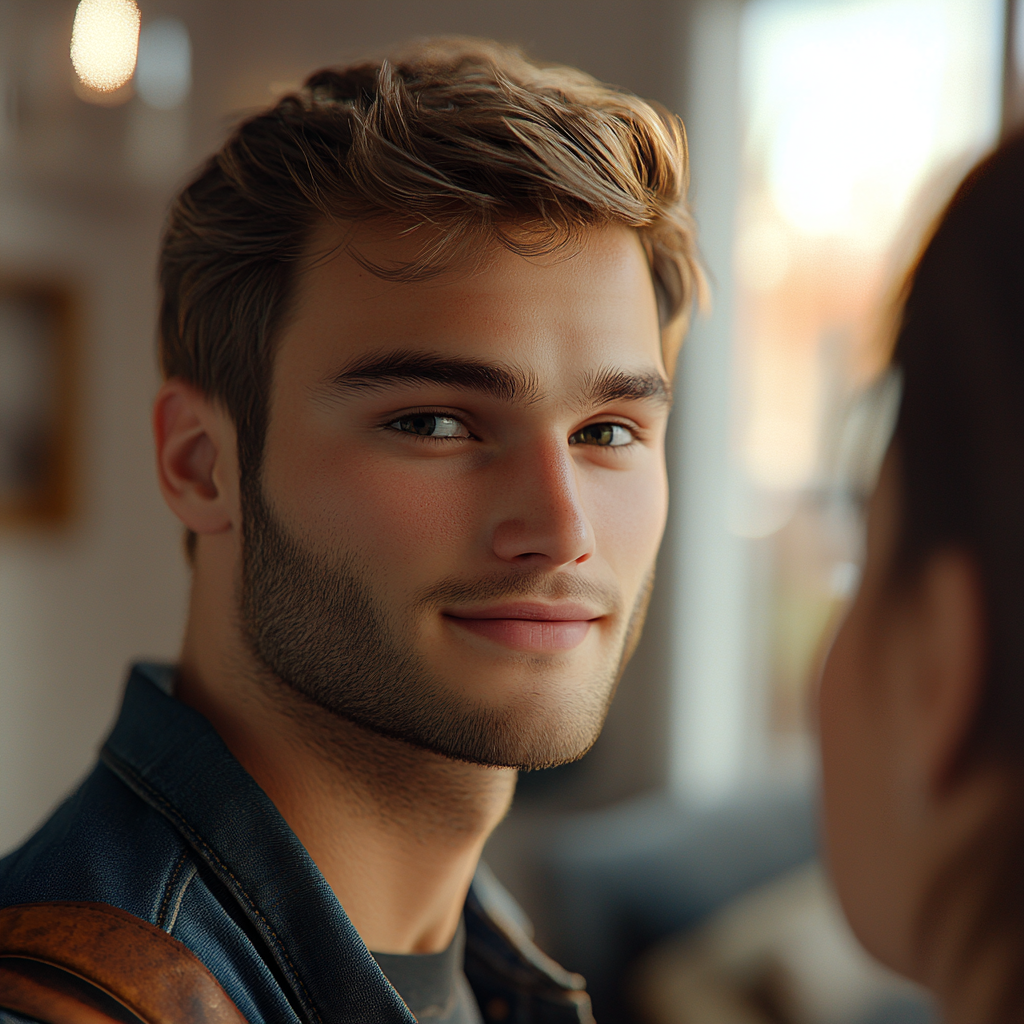 A man talking to a woman | Source: no source