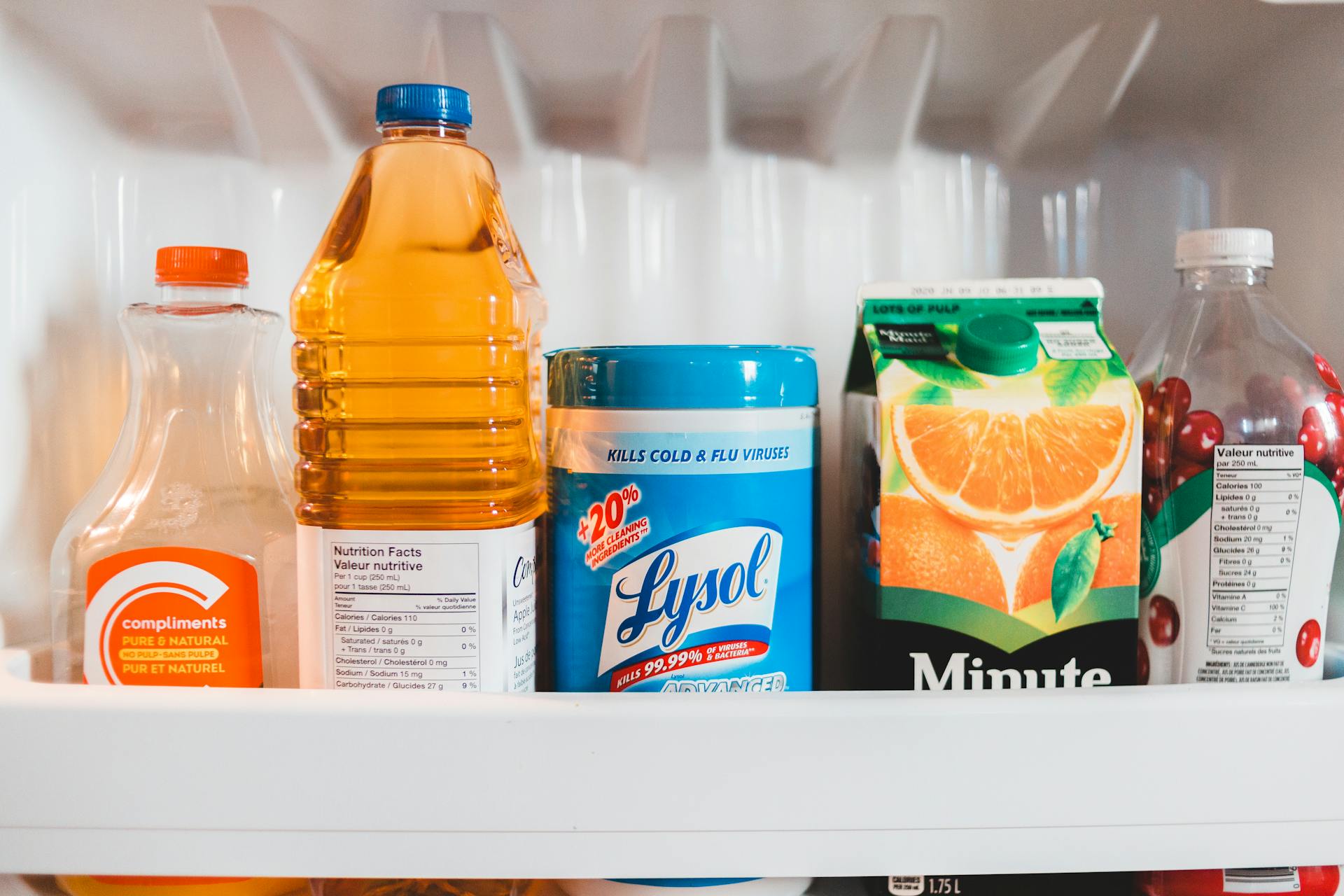 An orange juice carton in a fridge | Source: Pexels