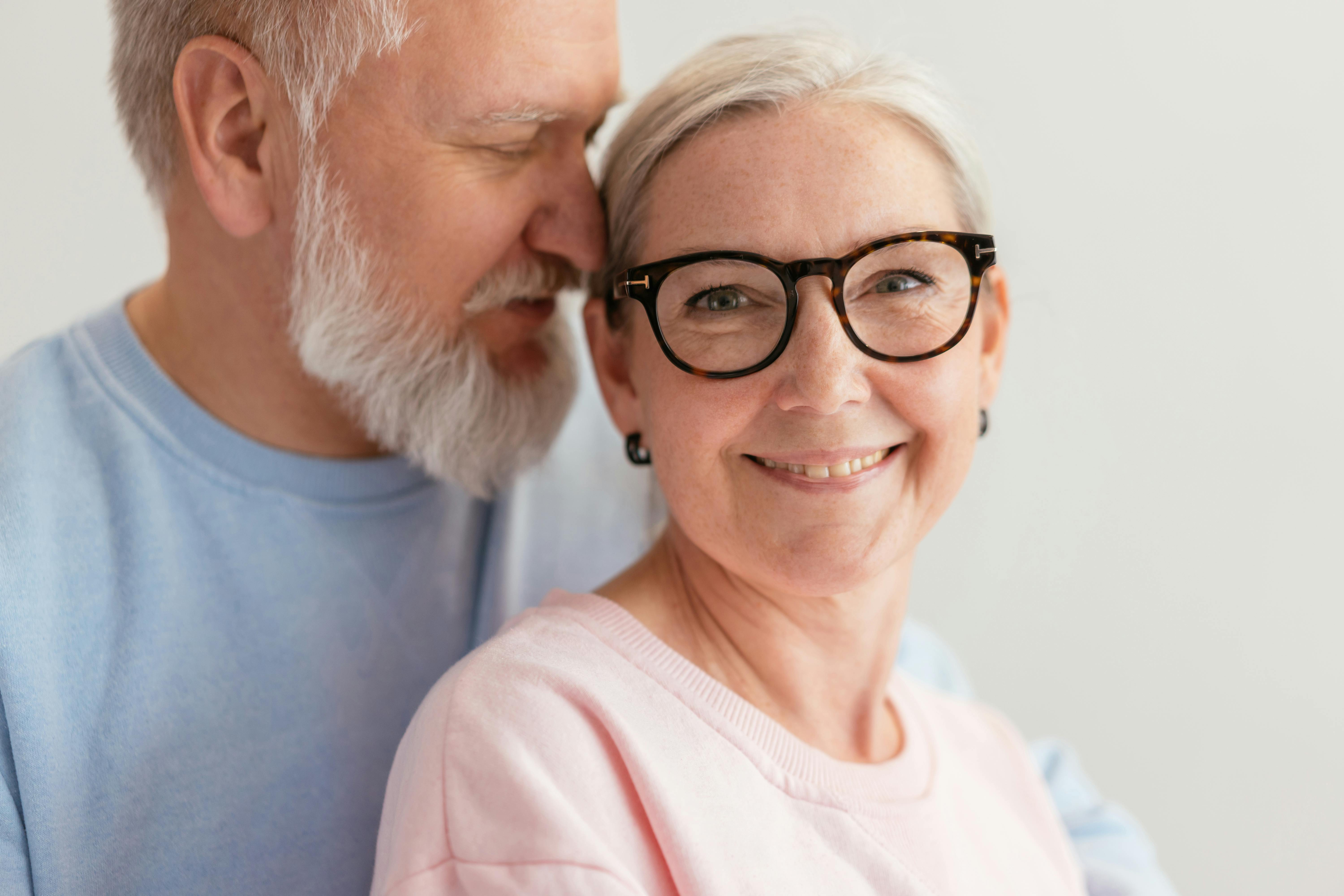 Mature couple close-up portrait