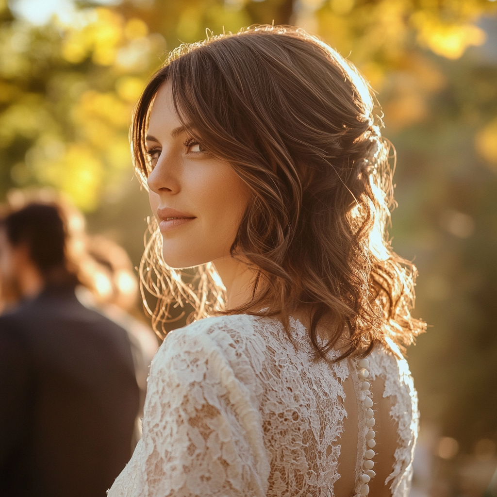 A smiling bride | Source: No source