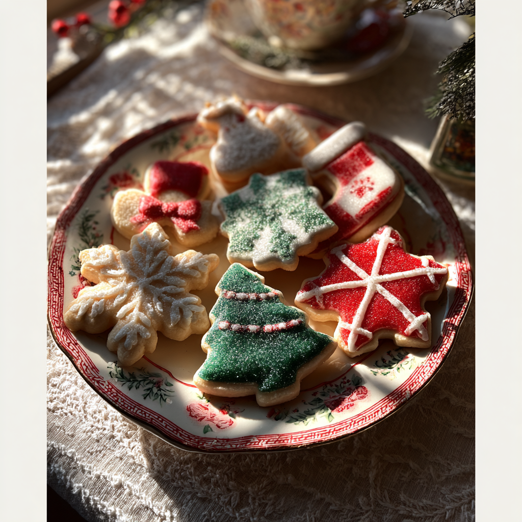 A plate of Christmas cookies | Source: no source
